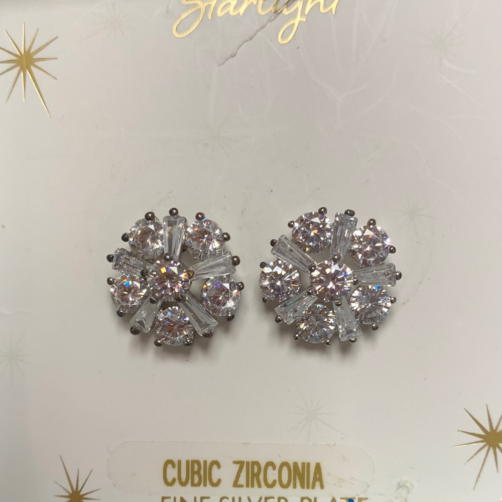 Silver Cubic Zirconia Earrings